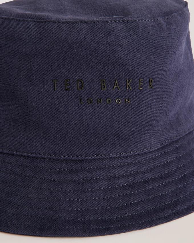 Chapeau Ted Baker Branded Bucket Bleu Marine Homme | QWQ-11588453